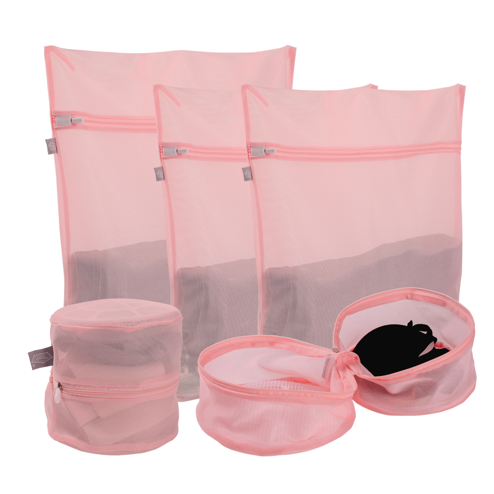 Pink Mesh Lingerie Bag 5 Pack