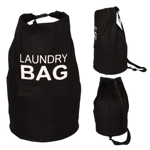 black laundry backpack