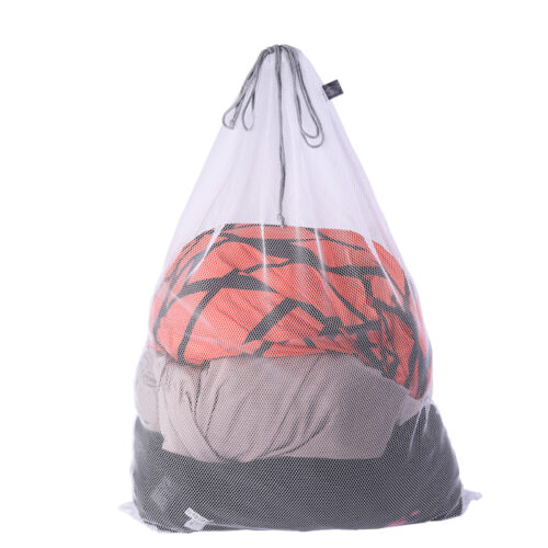 White Drawstring Laundry Bag